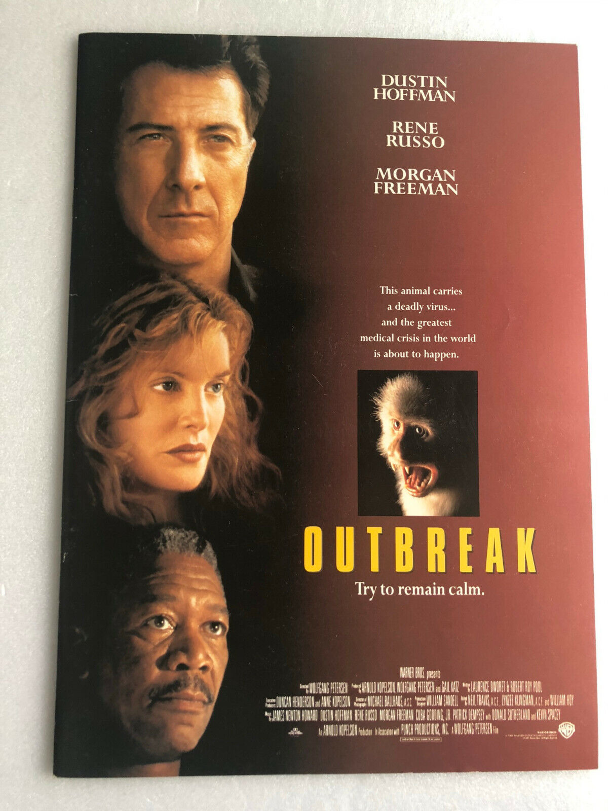 Dustin Hoffman,Rene Freeman ”Outbreak” movie souvenir