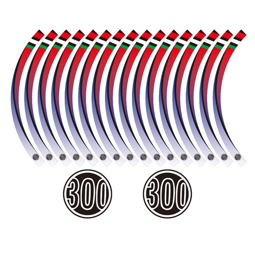 Wheel Rim Stickers for All Vespa Sprint Super Sport GTS300 GTS250ie Primavera - Picture 6 of 7