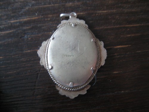 romantischer Jugendstil Medallion Anhänger Rosen Kinder Bild Art Nouveau Locket - Picture 2 of 4