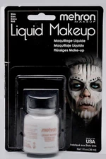 Mehron Makeup Liquid Face and Body Paint 1 oz -WHITE
