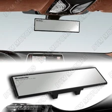 Broadway 240MM Wide Flat Interior Clip On Rear View Clear Mirror Universal