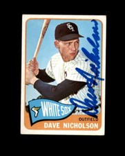 Dave Nicholson Hand Signed 1965 Topps Chicago White Sox Autograph