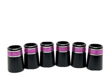 6 pcs Universal Size Fancy Pink / Silver Ring ferrule Fit Both .355  / .370  