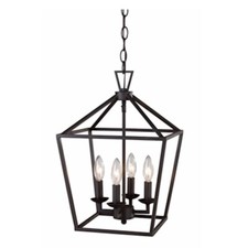Trans Globe Lacey 4 Light Indoor Pendant, Rubbed Oil Bronze - 10264ROB