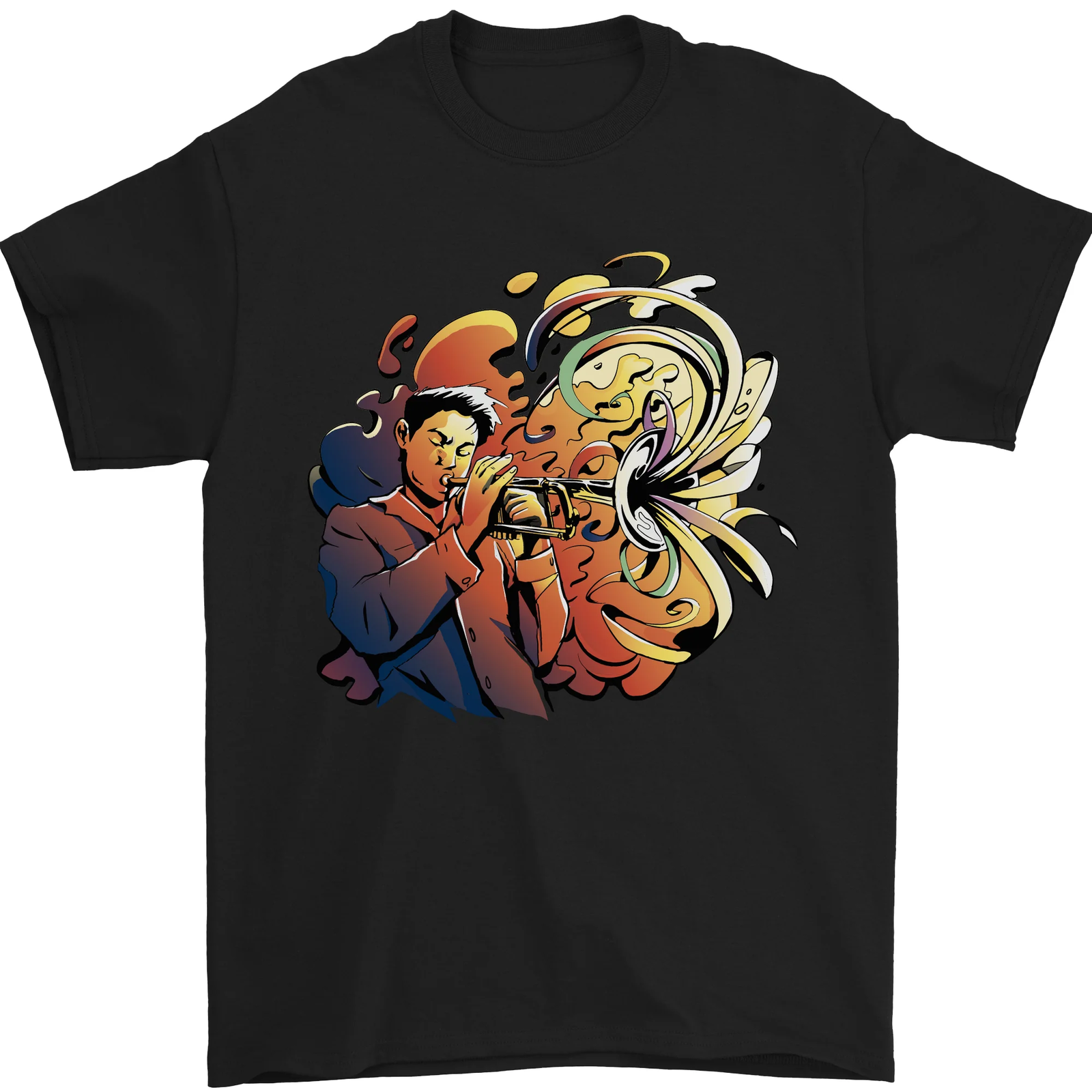 Trumpet Player Jazz Mens T-Shirt 100% Cotton