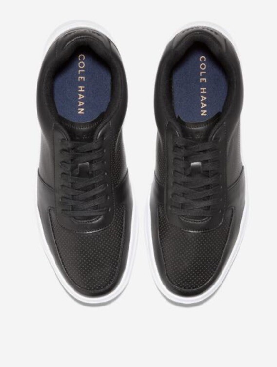 Men Cole Haan Grand Crosscourt Modern Perf Sneakers Leather Black ...