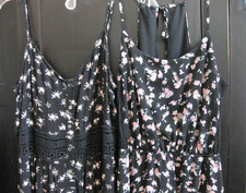 Lot of 2- Tilly's Chloe K & Candies Maxi Sundress Dresses Black Floral Print