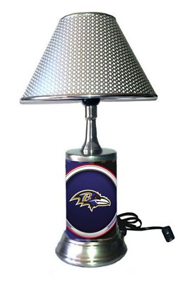 Baltimore Ravens Lamp NFL Table Lamp with Shade Desk Light Room Decor