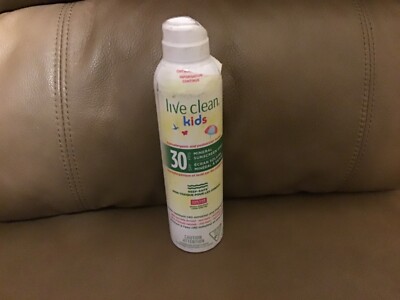 Live clean kids 30 spf mineral sunscreen spray 177g new 