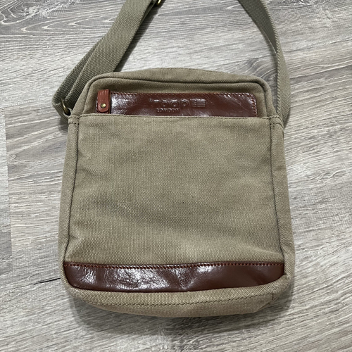 Troop London Canvas Leder Messenger Bag Umhängetasche