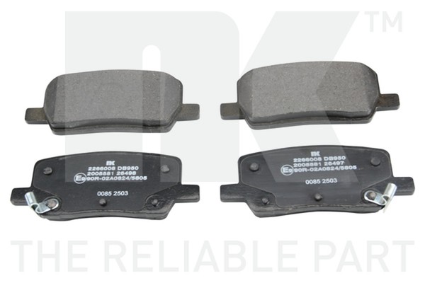 NK Bremsbelagsatz Scheibenbremse 2266008 FüR Tesla Model 100D AWD 60D 70D 75D-image