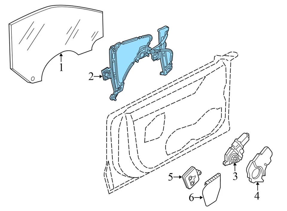2013-2014 AUDI S7 - передний левый регулятор окна 4G8837461A - Изображение 3 из 4