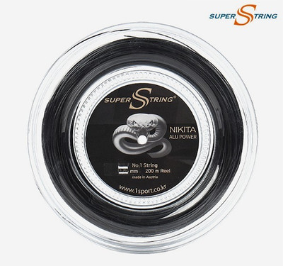 SuperString Nikita Alu Power 1.20/1.25mm 200m Tennis String Racquet Poly Black