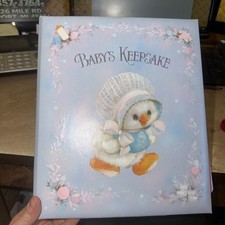 Vintage 1970s Hallmarks Baby  s Keepsake Baby Book Album Duck Chick