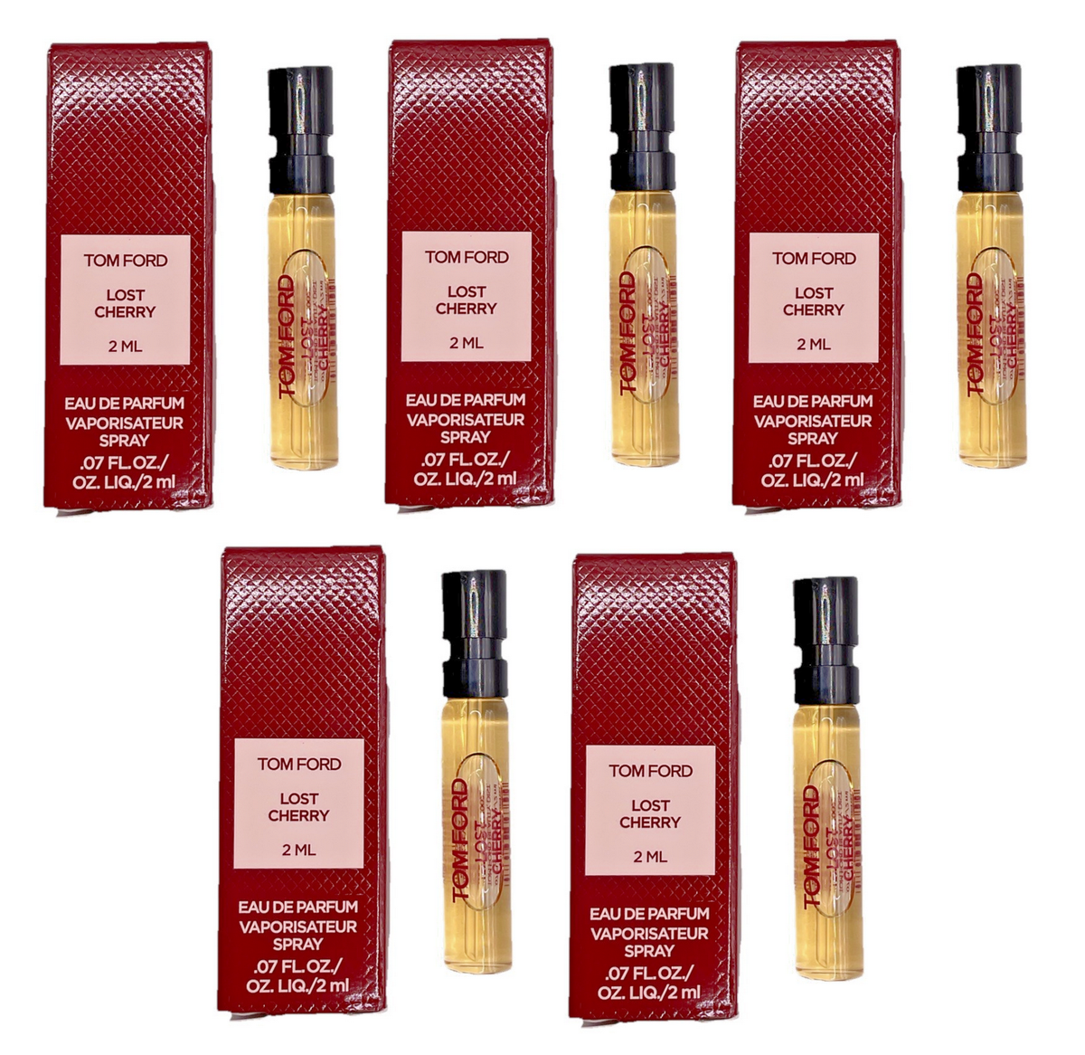 TOM FORD Lost Cherry Eau De Parfum 5 x 2ml 10ml Total EDP Fruity 