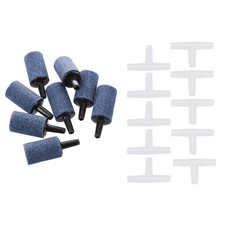 10 Pcs Plastic Tee Shape Aquarium 3-Way Air Connectors White & 10 Pcs2981