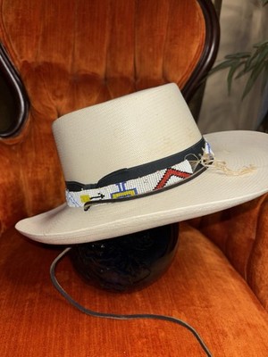 Vintage Resistol Cowboy Straw Hat Genuine Panama 6 7/8 Oval  display picture 1