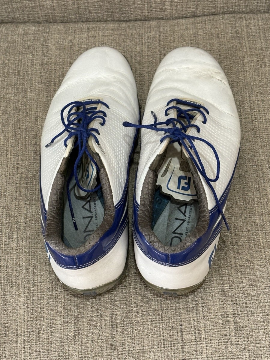 Footjoy DNA Gold Shoes White/Blue Size 9.5 Footjoy DNA Gold Shoes White/Blue Size 9.5 | eBay main image 2