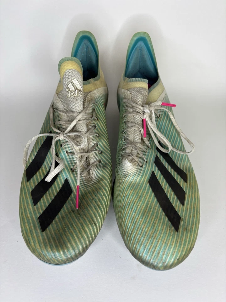 Botines de fútbol Adidas X 19.1 FG F35316 talla 47.5 EE. UU. 12.5 zapatos coloridos con cordones Foto 2 de 4
