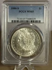 1880-S United States Morgan Silver Dollar PCGS MS65 Coin