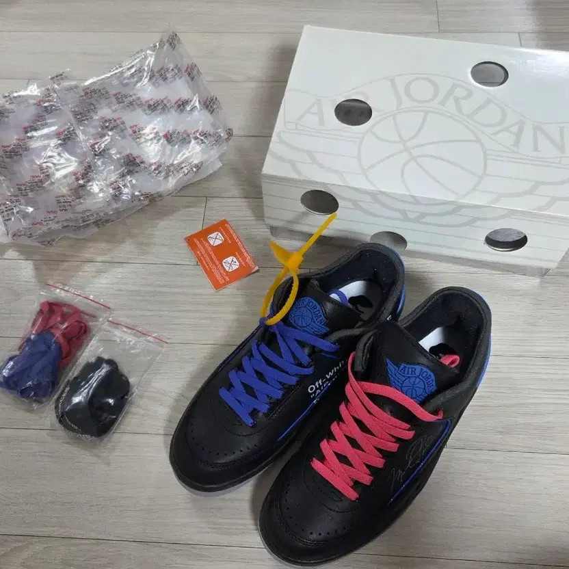 Nike Off-White Air Jordan 2 Retro Low SP - Black & Royal, Size 265 thumbnail 5