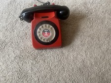 Vintage Rotary Dial Telephone Red
