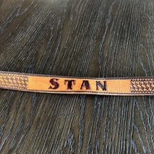 Vtg CIRCLE Y Belt Mens 32 Hand Tooled Leather STAN Name Western Cowboy