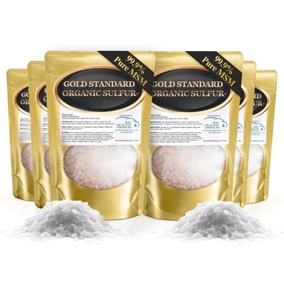 MSM Sulfur Crystals 6lb 99.9% Pure Organic Gold Standard Supplement High-Purity