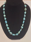 Beautiful Vintage Natural Fox Turquoise, Beaded Necklace!!! costume jewelry!