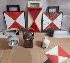 DR Reichsbahn Konvolut Rangierlampen, Grenzzeichen, Zugschlussscheiben DDR