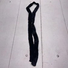 Fashion Nova Scarf Womens One Size Black Autumn Time Faux Fur Skinny Wrap