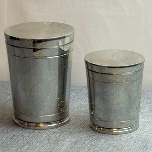 Waterworks Canter Pewter Set of Two Containers Small Large CTCO01 CTCO02
