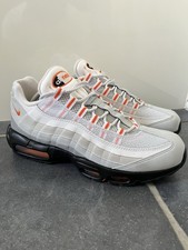 Nike Air Max 95 Mens UK 10 ‘Wolf Grey Safety Orange Pure Platinum’ Trainers Shoe