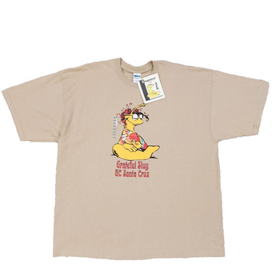 Rare! UC Santa Cruz Grateful Dead Banana Slug T-Shirt 2XL, Beige, Hippie Novelty