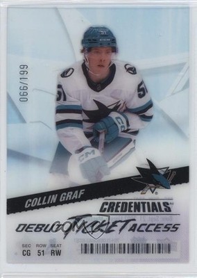 2024-25 Credentials Acetate Debut Ticket Access 66/199 Collin Graf Rookie RC z3b