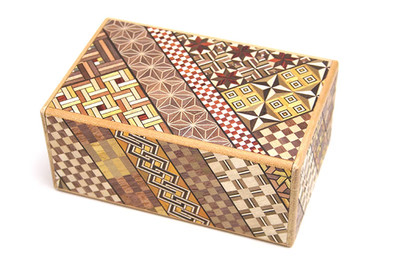 Japanese Hand Made Yosegi Puzzle Box 5 sun 21 steps