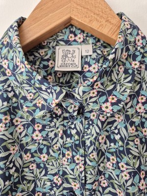 Liberty Tana Lawn 100 % Baumwolle Blumen Shirt Größe 12 Neu! Oxford Shirt Company