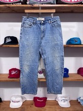 Vintage 90s Levi's 505 Regular Fit Straight Medium Wash Blue Denim Jeans 36x30