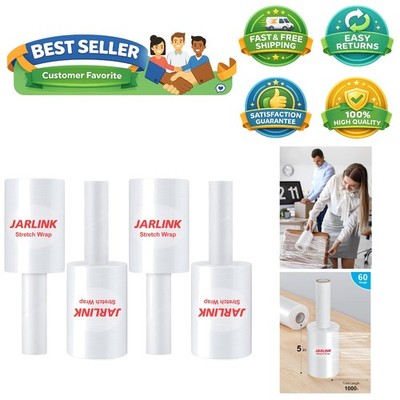 4-Pack Thick Self-Adhering Stretch Shrink Wrap - Perfect for Moving Items Safely