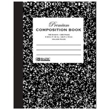 Bazic Premium Composition Book College Rule Marble Cover 100 Sheet School Office