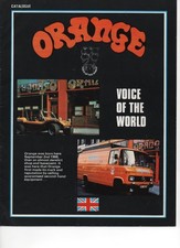 Vintage Orange Valve Amplifier Catalogue