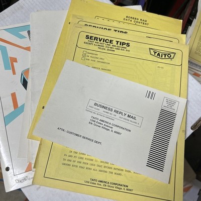 original Factory W/Extras Qix Taito Revision 1  arcade Video game owners manual