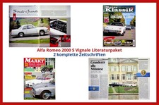 Alfa Romeo 2000 S Vignale Literaturpaket - 2 komplette Zeitschriften