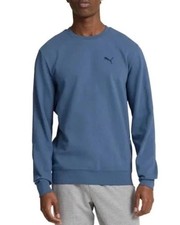 NWOT Puma Men's M Blue Crewneck Sweatshirt Cotton/Polyester Blend M0060
