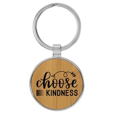 Enthoozies Choose Kindness Laser Engraved Leatherette Keychain Backpack Pull -