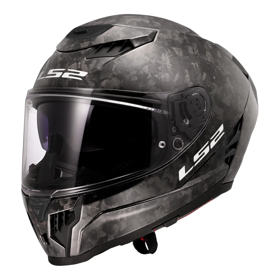 LS2 FF807 Dragon MOTORCYCLE HELMET 6K Forged Carbon Gloss Size Medium - image 2 of 4