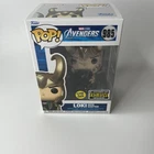 Loki 985 with Scepter: Marvel Avengers Funko Pop + Protector Glow In The Dark
