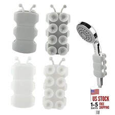 4pcs Silicone Shower Head Holder,Height Adjustable Universal 2 Grey, 2 White