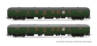 Renfe 2-Unit Set Dgdc-3000 Postal Van Olive Green Livery Neu