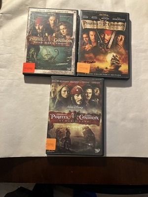 Pirates of the Caribbean Trilogy Curse Of Black Pearl Dead Mans Chest World End